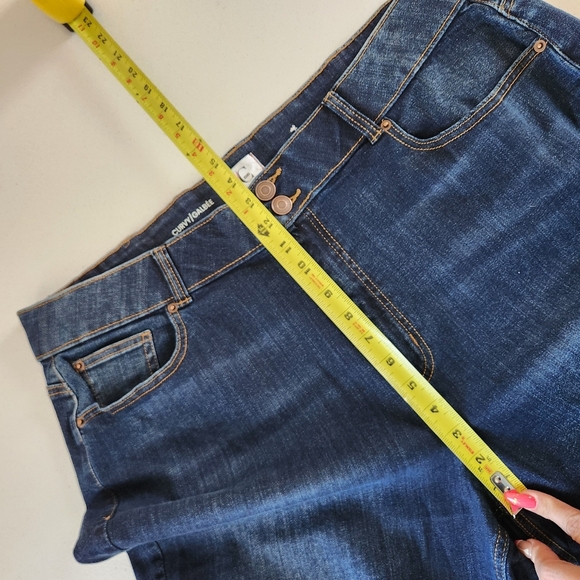 Penningtons Curvy Fit Denim Capri Dark Wash Jeans d/C Plus Size 22 New Summer - Picture 8 of 10